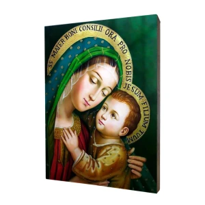 Obraz religijny Matki Bożej z Dzieciątkiem - Deska lipowa - Rozmiary 