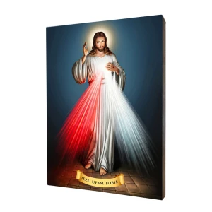 Obraz religijny Jezu Ufam Tobie 3 - Deska lipowa - Rozmiary