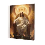 Obraz religijny na płótnie - Chrystus Król na tronie - różne formaty   