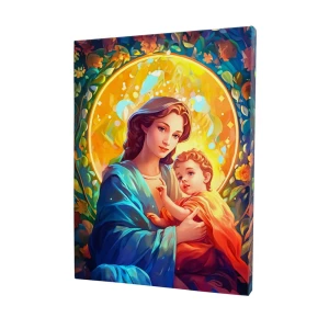 Obraz religijny na płótnie Matki Boskiej z Dzieciątkiem - różne formaty 