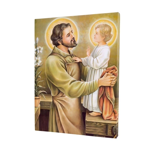 Obraz religijny na płótnie - Św. Józef z Dzieciątkiem Jezus - różne formaty