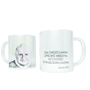 Kubek  ceramiczny papieża Jana XXIII z cytatem 