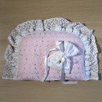 Zestaw do Chrztu: Haftowana Poduszka i Profitka z Koronką – Handmade Premium 