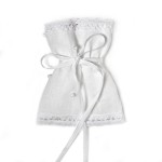 Profitka na świecę do chrztu z perłami - handmade