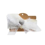 Opaska do Chrztu, Szara dla Dziewczynki Handmade Elegancka do Sukienki - unikat