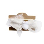 Opaska do Chrztu dla Dziewczynki Biała Handmade Ręcznie Robiona na Chrzest - unikat