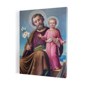 Obraz religijny na płótnie - Święty Józef z Jezusem - różne formaty  