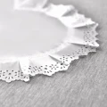 Szatka do chrztu - serce - gołębica - koronka