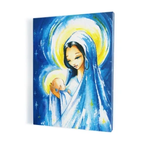 Obraz religijny na płótnie Matki Bożej z Dzieciątkiem Jezus - różne formaty   
