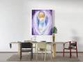 Obraz religijny na płótnie - Anioł czuwający przy niemowlęciu - różne formaty - podgląd