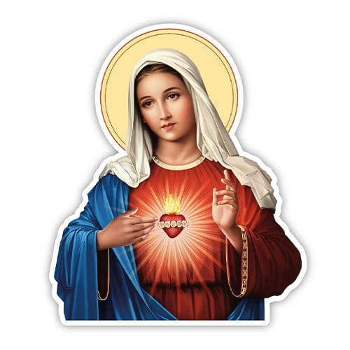 Naklejka - Serce Maryi - 8 cm