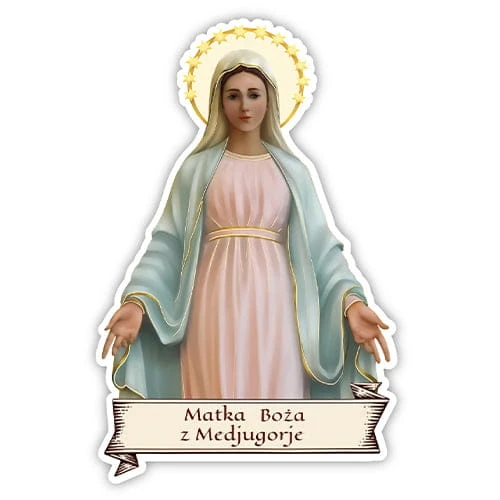 Naklejka - Matka Boża z Medjugorie