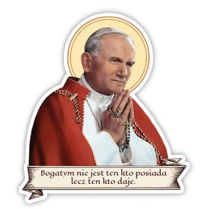 Naklejka - Jan Paweł II z cytatem
