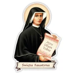 Naklejka religijna - Święta Faustyna