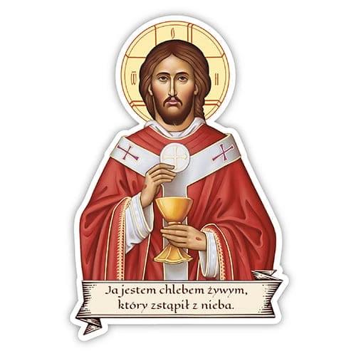 Naklejka religijna - Pan Jezus z hostią