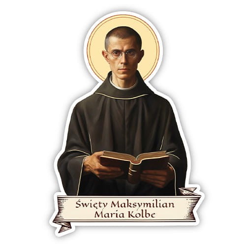 Naklejki religijne - św. Maksymilian Kolbe