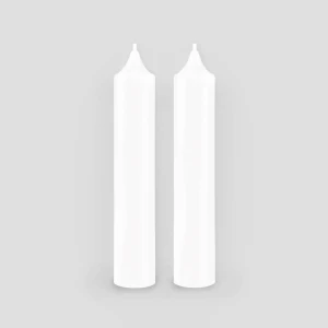 Świeca biała cienka h10 - 2 szt.