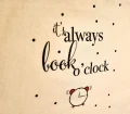 Torba bawełniana w zbliżeniu - "It's always book o'clock"
