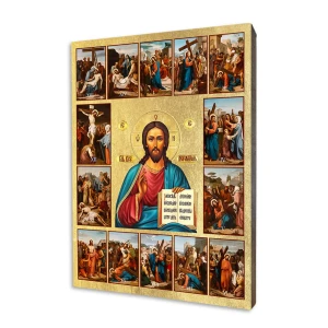Ikona Chrystus Pantokrator i Droga Krzyżowa - Różne formaty  