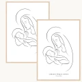 Plakat religijny - Prezent na chrzest - Matka Boża z Dzieciątkiem - Twoja dedykacja - A5/A4/A3/A2