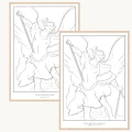 Plakat religijny - Nowoczesny obraz Michała Archanioła - Twoja dedykacja - A5/A4/A3/A2