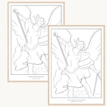 Plakat religijny - Nowoczesny obraz Michała Archanioła - Twoja dedykacja - A5/A4/A3/A2 