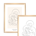 Plakat - obraz świętej rodziny nowoczesny - Twoja dedykacja - A5/A4/A3/A2 -