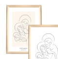 Plakat - obraz świętej rodziny nowoczesny - Twoja dedykacja - A5/A4/A3/A2 -