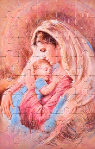 Puzzle - Matka Boża z dzieciątkiem Jezus
