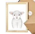 plakat minimalistyczny dla dziecka - Owieczka
