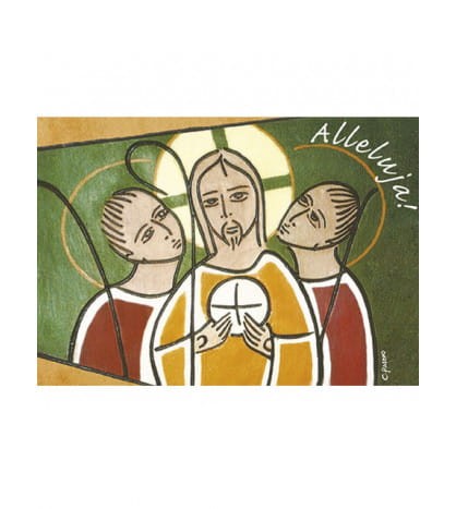 Kartka Wielkanocna z Panem Jezusem i Apostołami.