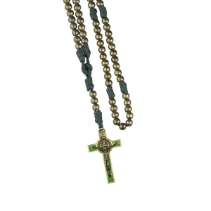 Różaniec wojowników Maryi św. Benedykta z linki paracord