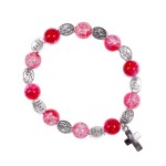 Różaniec na rękę damski - Jezus Miłosierny