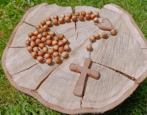 Różaniec handmade - drzewo wiśniowe 10 mm