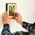 Ikona Bizantyjska - Matka Boża Częstochowska - Mocowanie do ściany