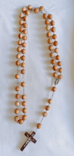 Różaniec handmade z drewna