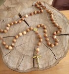 Różaniec drewniany handmade - wiśnia, 10 mm