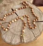 Różaniec drewniany handmade - wiśnia, 10 mm