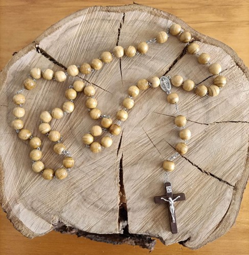 Różaniec drewniany handmade - brzoza - 10 mm