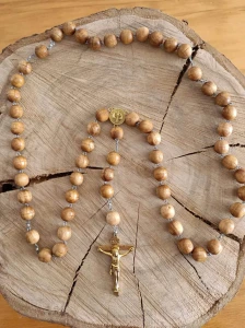 Różaniec drewniany handmade - wiśnia - 10 mm      
