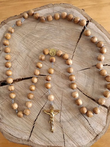 Różaniec drewniany handmade - wiśnia - 10 mm