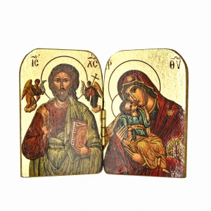 Dyptyk 9 - Matka Boża - Pan Jezus - 5 x 7 cm   