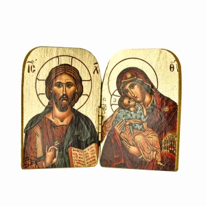 Dyptyk 10 - Matka Boża - Pan Jezus - 5 x 7 cm    