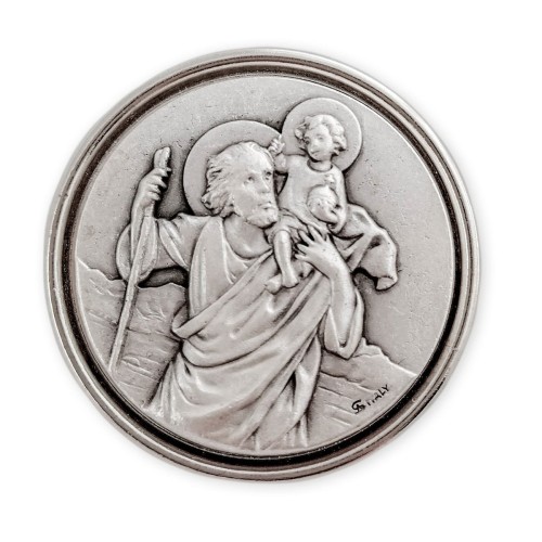 Przylepiec św. Krzysztof - srebrny