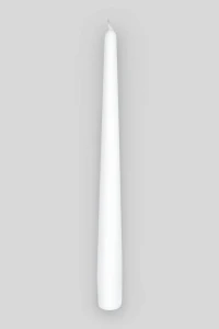 Świeca stożkowa Bispol, biała 24,5 cm