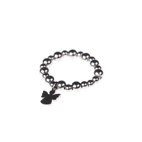 pierścionek religijny z aniołkiem