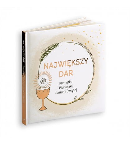 Pamiątka Pierwszej Komunii Świętej w formie książeczki albumu.
