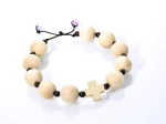 Różaniec na rękę damski handmade z drewna bukowego - 10 mm   