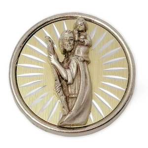 Przylepiec jako medal św. Krzysztofa z promieniami 
