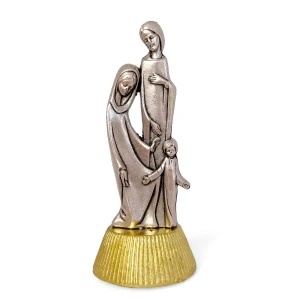 Figurka świętej Rodziny z metalu z przylepcem - 6 cm